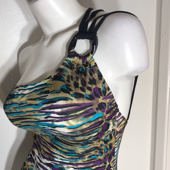 Nordstrom A. CHE‎ Into The Wild One Shoulder Leopard Swimsuit Swim Bathing Suit - Picture 5 of 16